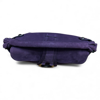 ARMANI Purple Leather Handbag with Flap AR16