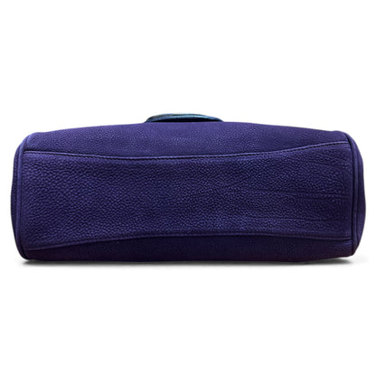 ARMANI Purple Leather Handbag with Flap AR16