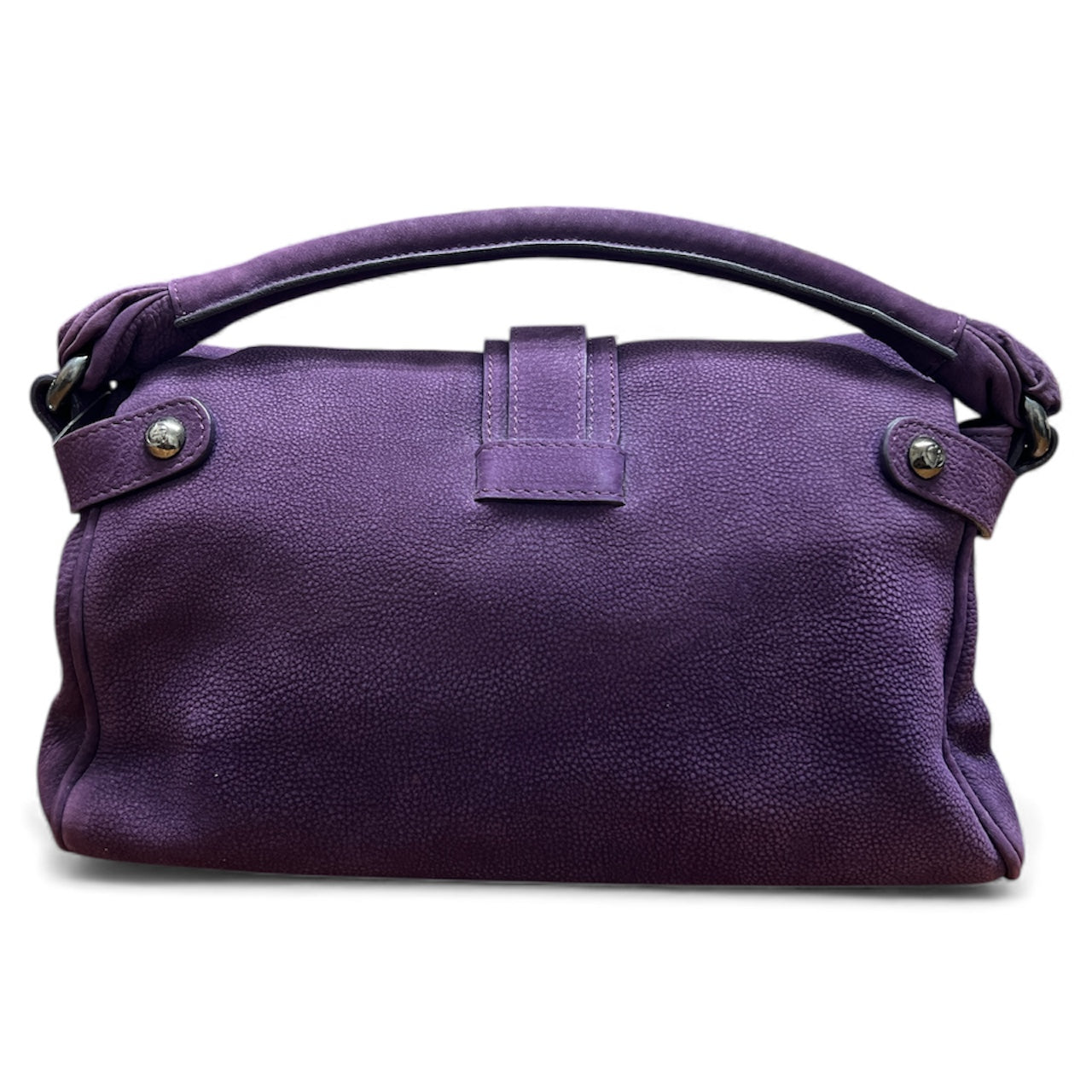 ARMANI Purple Leather Handbag with Flap AR16