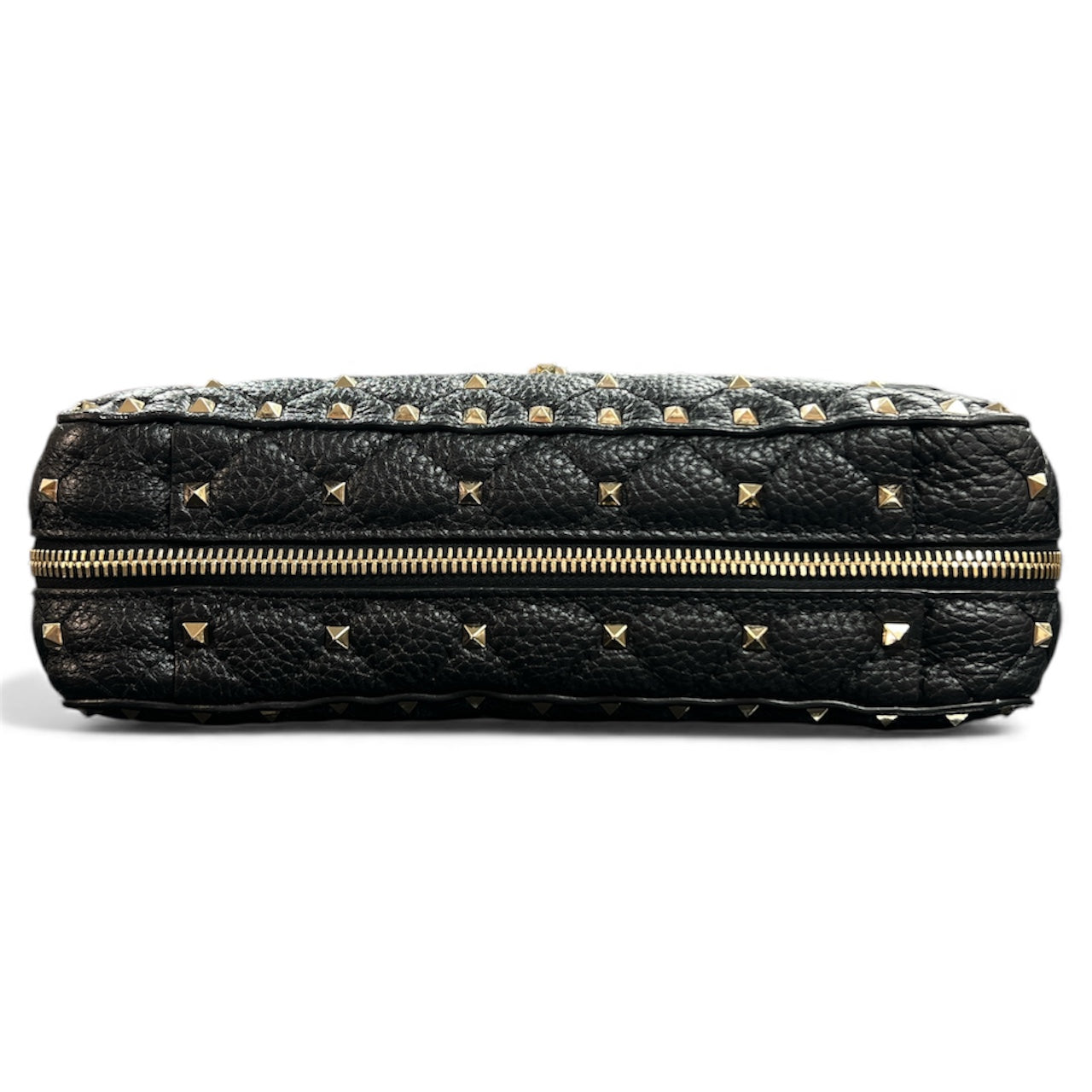 VALENTINO Studded Black Leather Shoulder Bag VA19