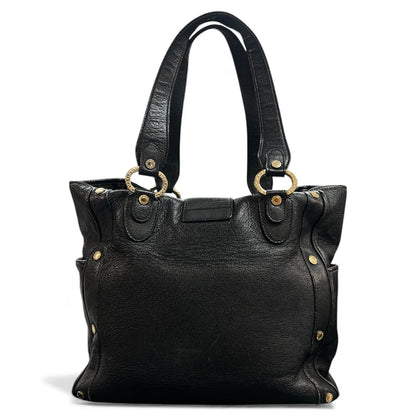 BVLGARI Black Leather Tote Bag BV52
