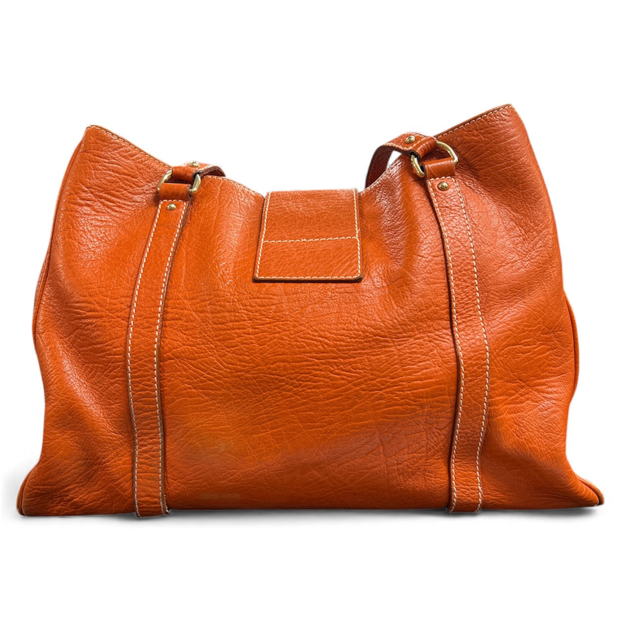 Dolce &amp; Gabbana Orange Leather Handbag DO22