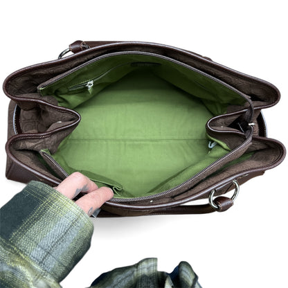 FERRAGAMO Brown Logo Tote Bag Fe302