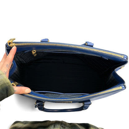 PRADA Navy Leather Business Bag PR151