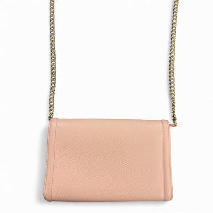 FERRAGAMO Pink Leather Ribbon Clutch Fe338