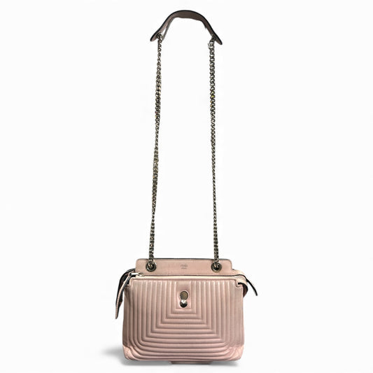 FENDI Pink Quilted Shoulder Bag FE347