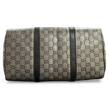 GUCCI Boston Bag GG Pattern Gray/Black GU382