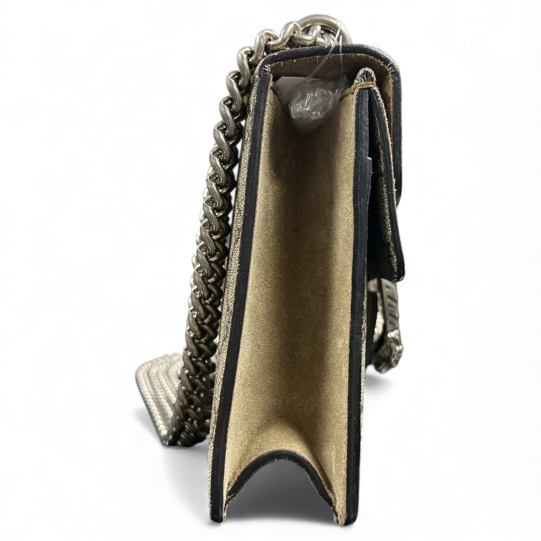 GUCCI GG Pattern Shoulder Bag Beige GU518