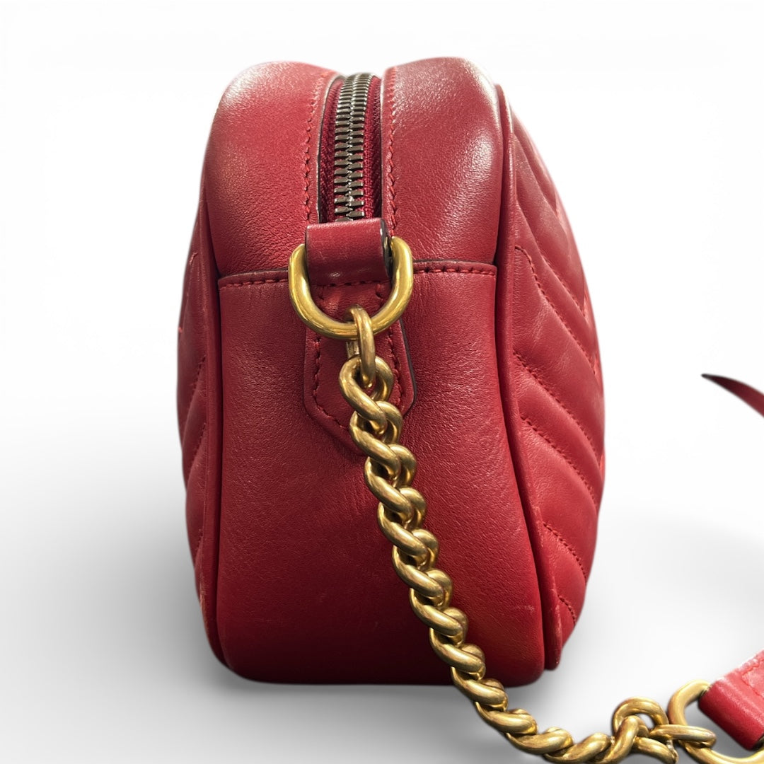 GUCCI GG Marmont Chain Shoulder Bag Gu530