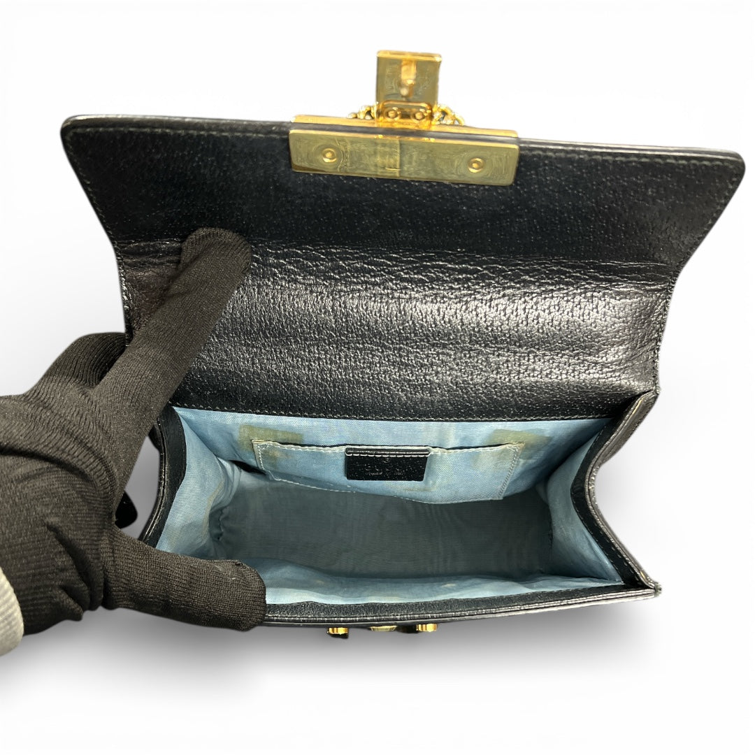 GUCCI Black Leather B-Star Shoulder Bag Gu508