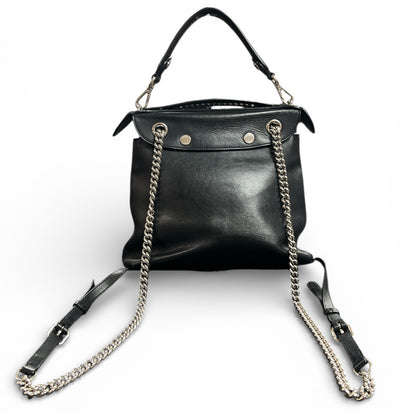 FENDI Black Leather 3-Way Bag FE333