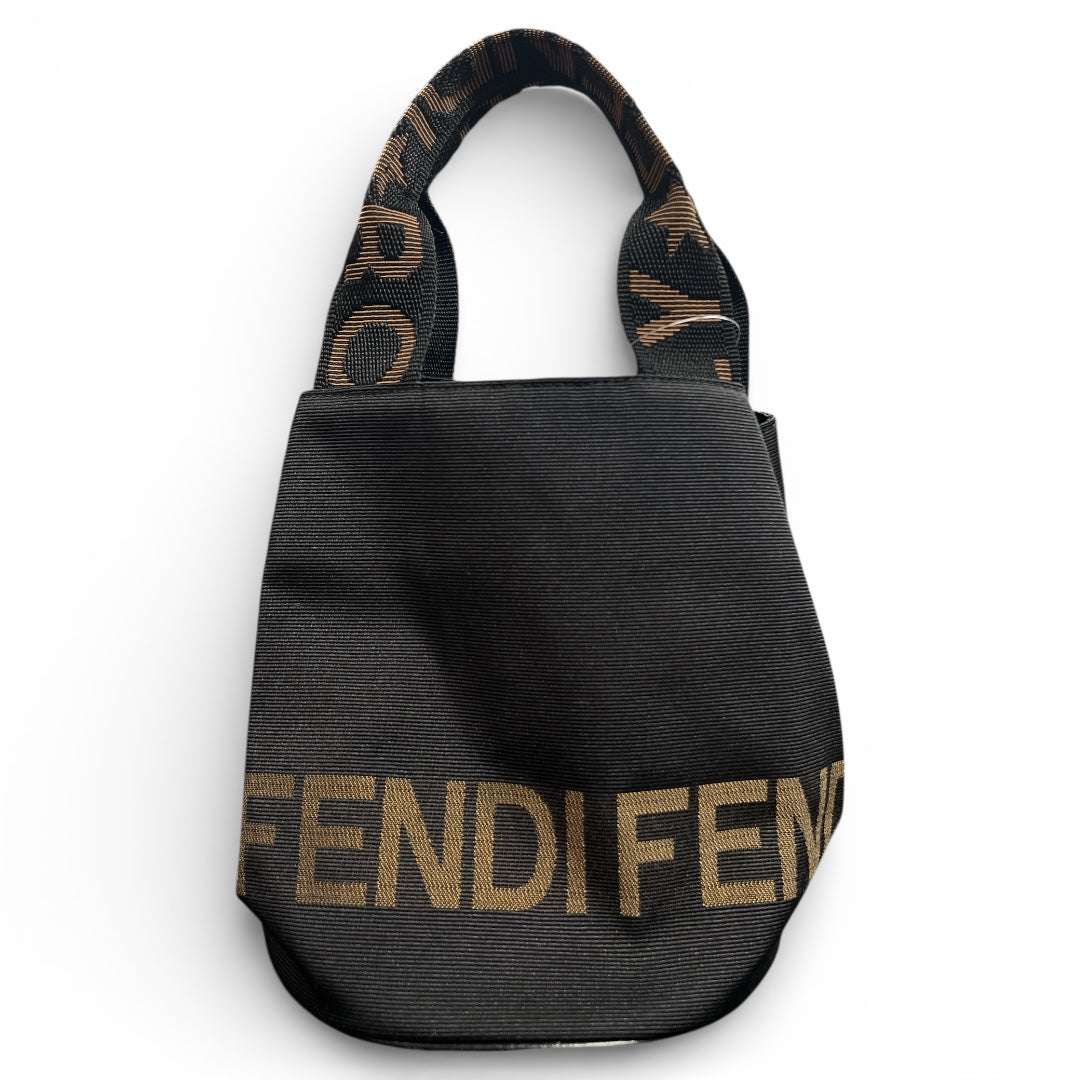 Fendi Tote Bag Black Beige FE323