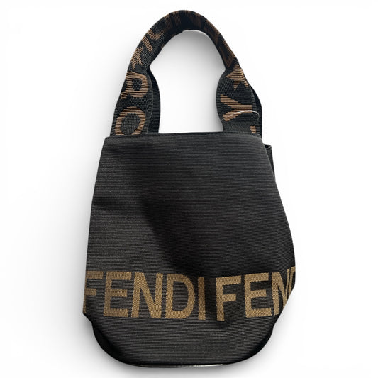 Fendi Tote Bag Black Beige FE323