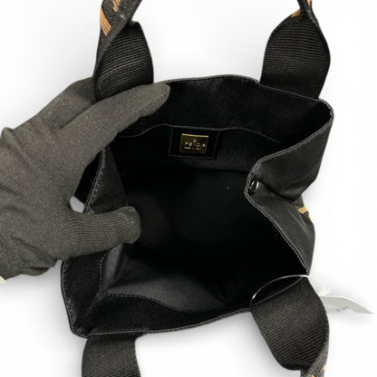 Fendi Tote Bag Black Beige FE323