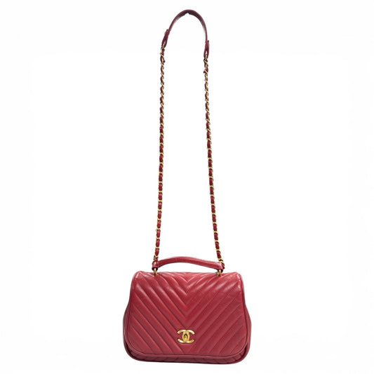 CHANEL Lambskin 2-Way Handbag  CH2047