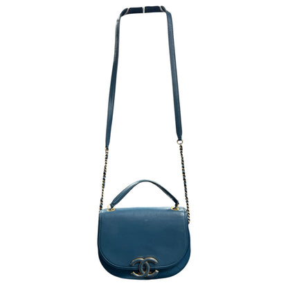CHANEL 2-Way Chain Shoulder Half Coco Bag CH2056