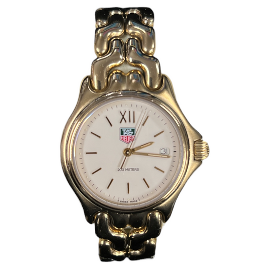 TAG Heuer S04.713M S/EL Gold Plated Quartz Watch Ivory Dial ER109