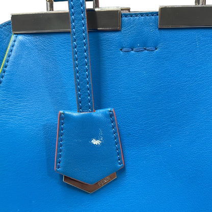 FENDI 3Jours Leather Top Handle Shoulder Bag Blue  FE360