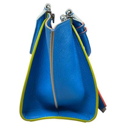 FENDI 3Jours Leather Top Handle Shoulder Bag Blue  FE360