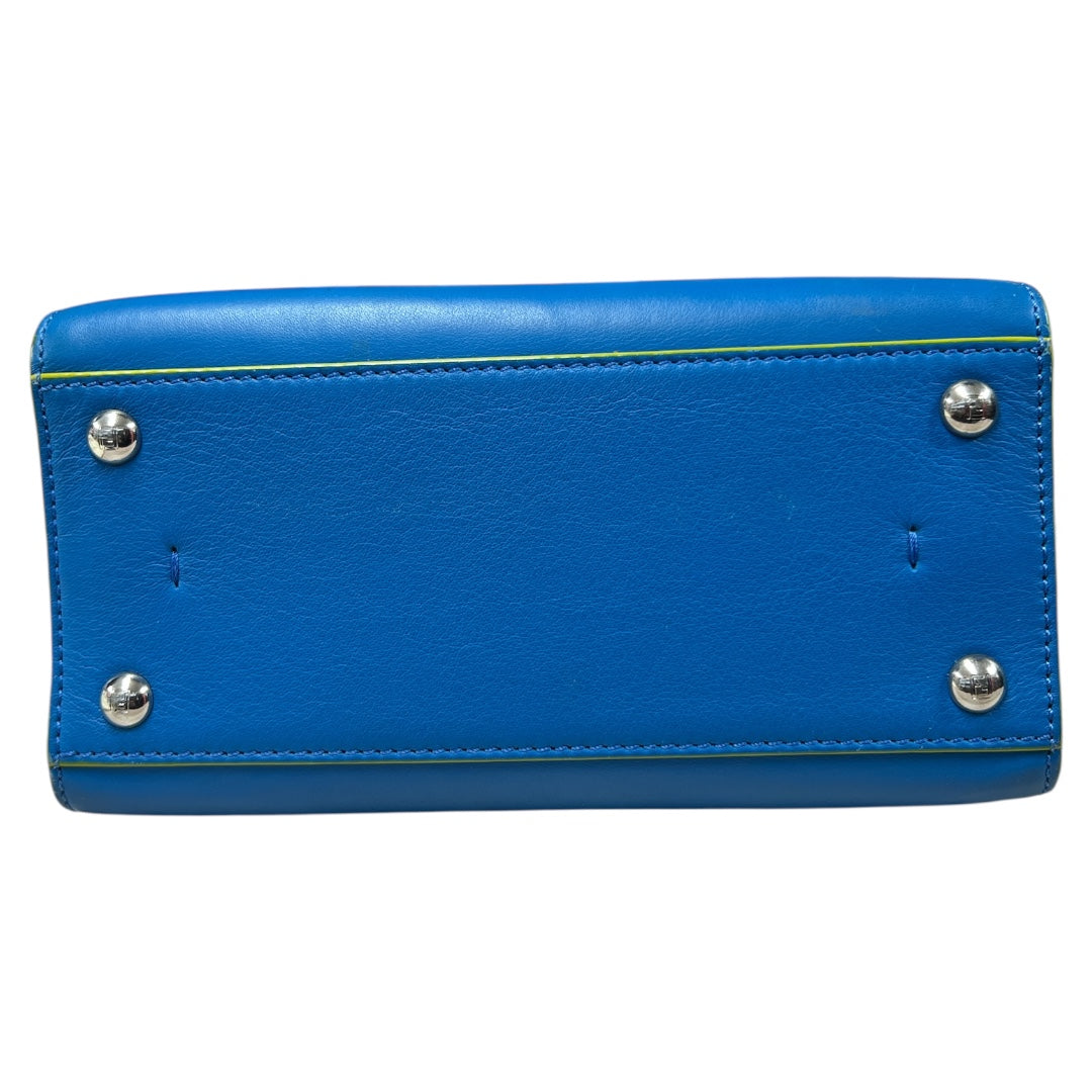 FENDI 3Jours Leather Top Handle Shoulder Bag Blue  FE360