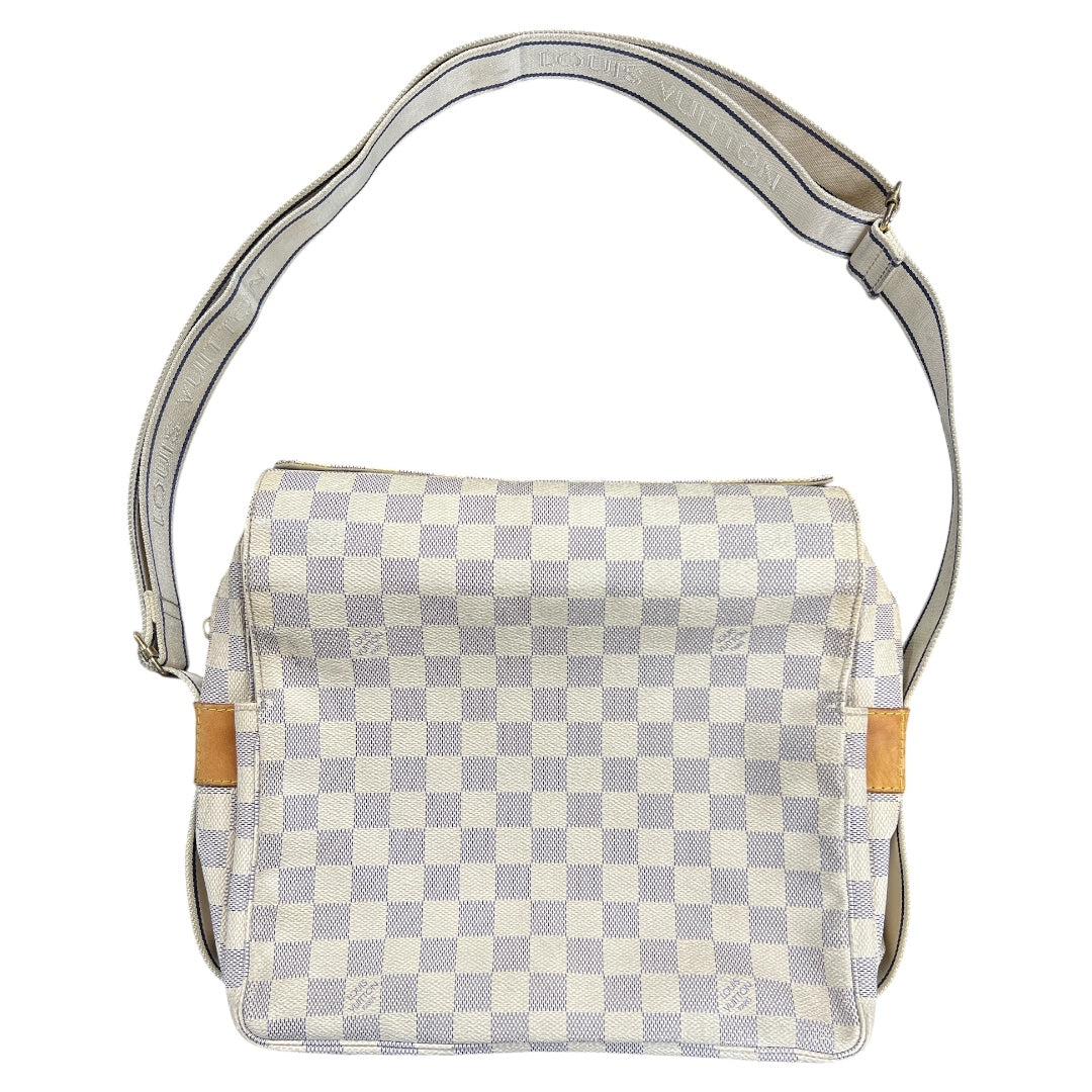LOUIS VUITTON Damier Azur Naviglio Messenger Shoulder Bag LO2180