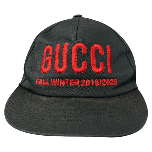 GUCCI Logo Baseball Cap Black Fall Winter 2019 Adjustable Gu542