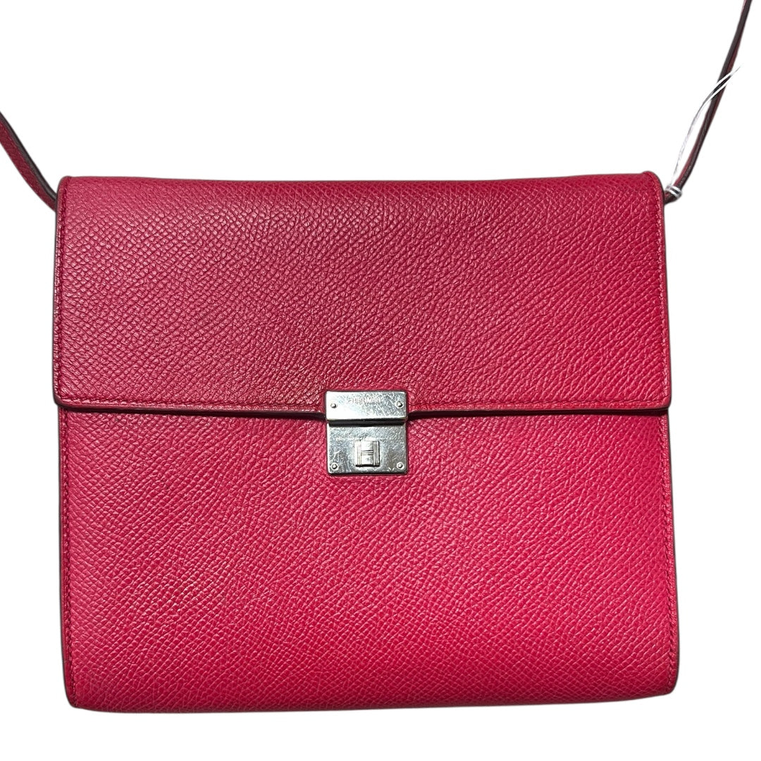 HERMES Click 16 Pochette Crossbody Bag Pink Leather Shoulder Bag  HE435