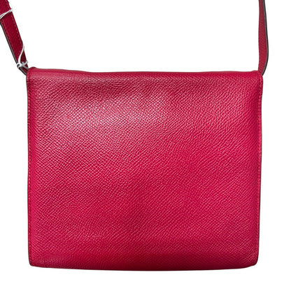 HERMES Click 16 Pochette Crossbody Bag Pink Leather Shoulder Bag  HE435