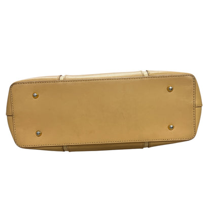 BURBERRY Leather Tote Bag Beige Nova Check Lining Handbag  BU1216