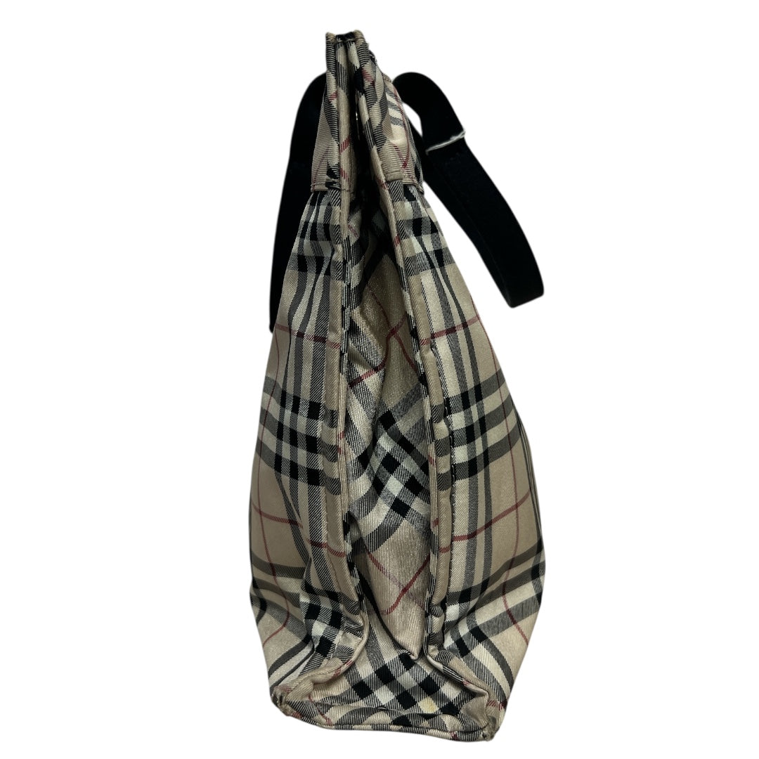 BURBERRY Nova Check Tote Bag Beige Plaid Handbag  BU1217