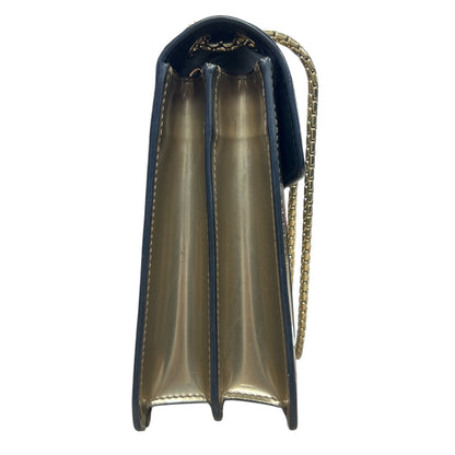 BVLGARI Serpenti Forever Patent Leather Chain Shoulder Bag Silver  BV61