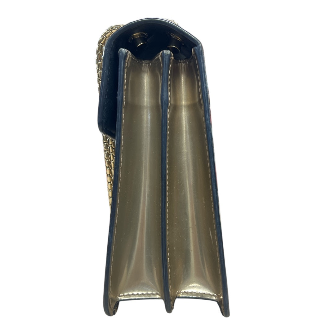 BVLGARI Serpenti Forever Patent Leather Chain Shoulder Bag Silver  BV61