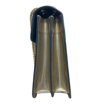 BVLGARI Serpenti Forever Patent Leather Chain Shoulder Bag Silver  BV61