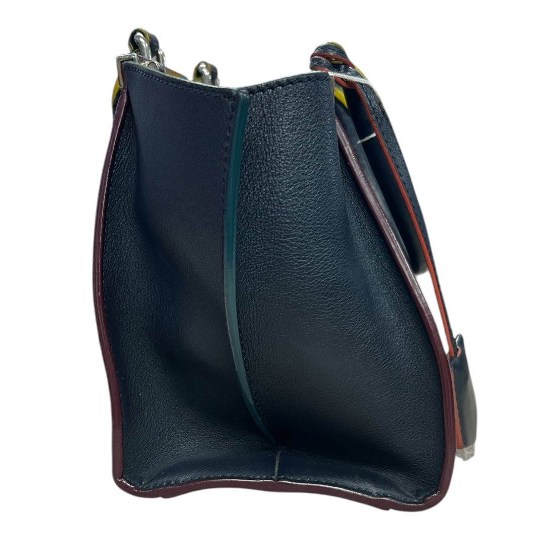 FENDI Petite 2Jours Leather 2Way Top Handle Shoulder Bag Black  FE363