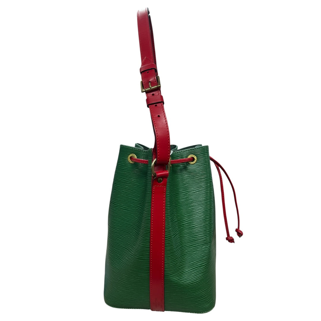 Louis Vuitton Epi Petit Noe Bicolor Leather Shoulder Bag Green Red  LO2193