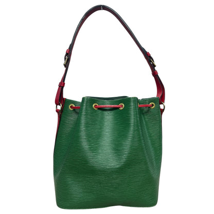 Louis Vuitton Epi Petit Noe Bicolor Leather Shoulder Bag Green Red  LO2193