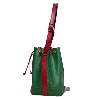 Louis Vuitton Epi Petit Noe Bicolor Leather Shoulder Bag Green Red  LO2193