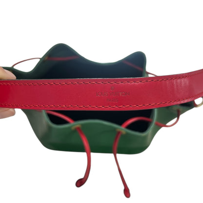 Louis Vuitton Epi Petit Noe Bicolor Leather Shoulder Bag Green Red  LO2193