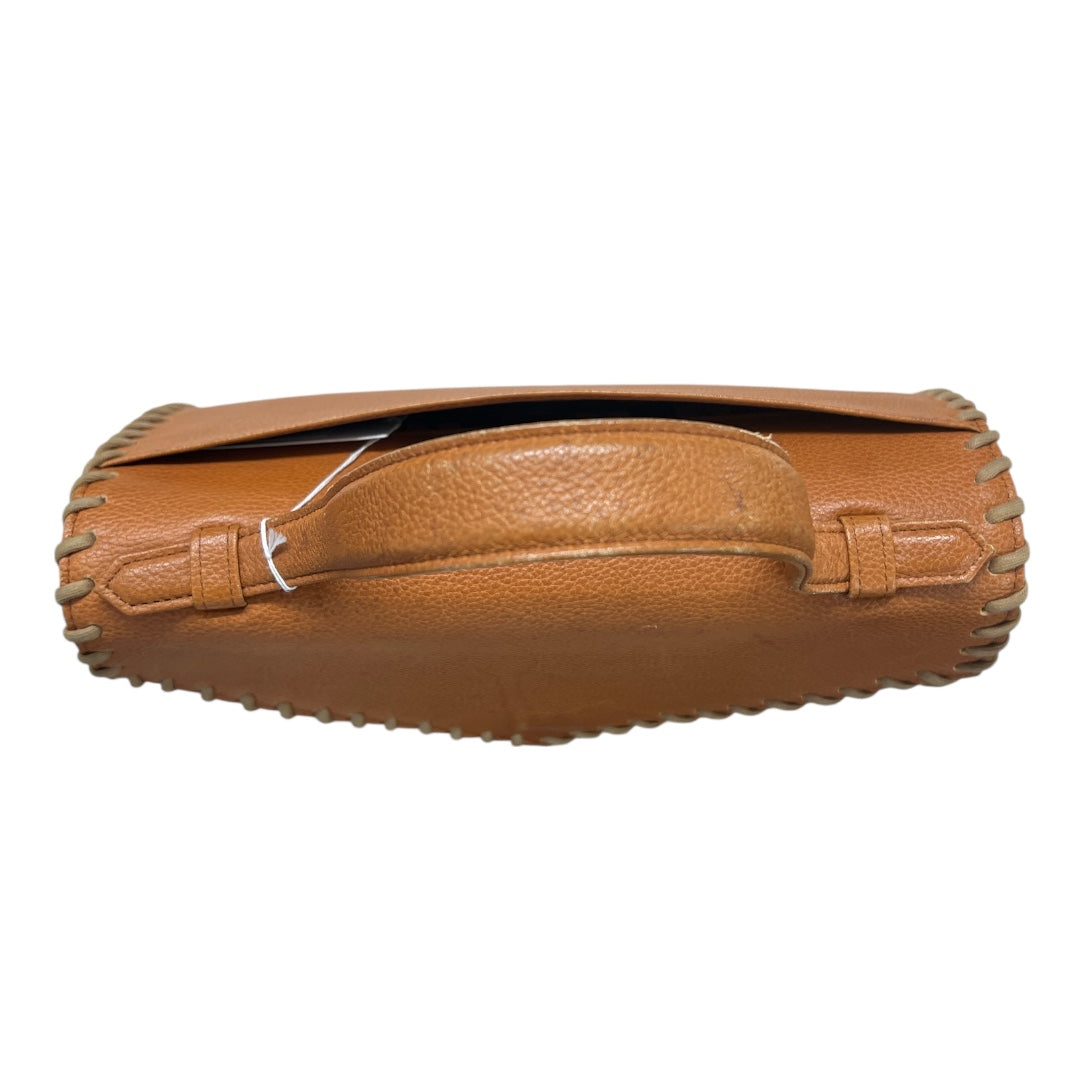 Yves Saint Laurent Leather Handbag Top Handle Bag Brown  Yv154