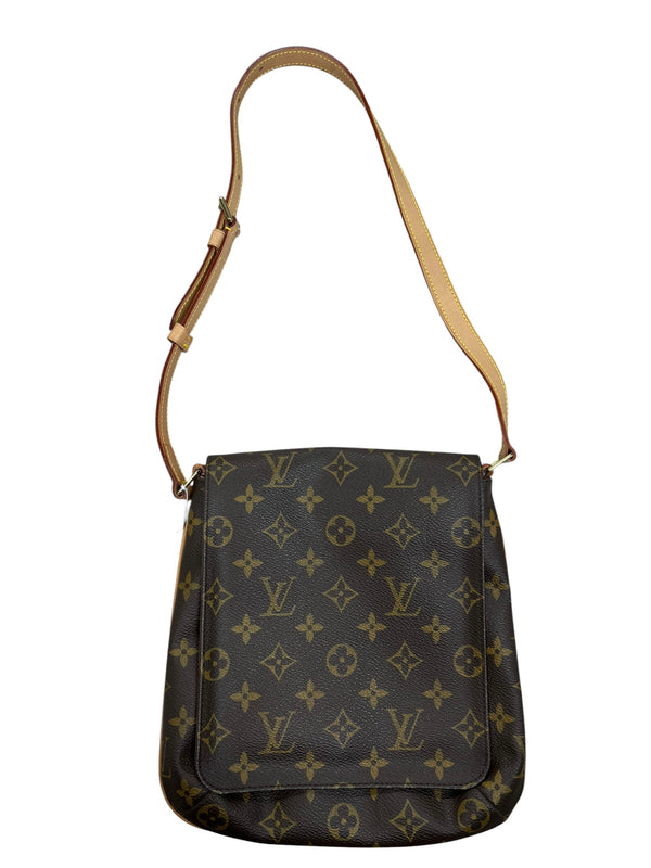 LOUIS VUITTON Monogram Musette Salsa Shoulder Bag Crossbody Brown Canvas LO2241