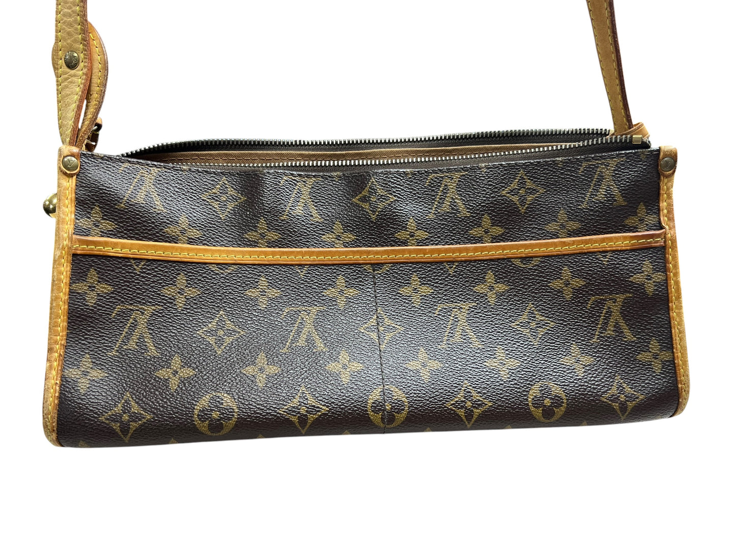 LOUIS VUITTON Monogram Popincourt Long Shoulder Bag Brown Canvas LO2269