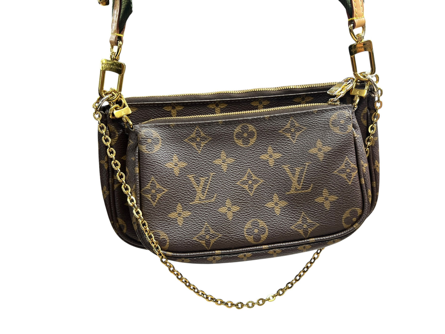LOUIS VUITTON Monogram Multi Pochette Accessoires Khaki Crossbody Bag LO2279