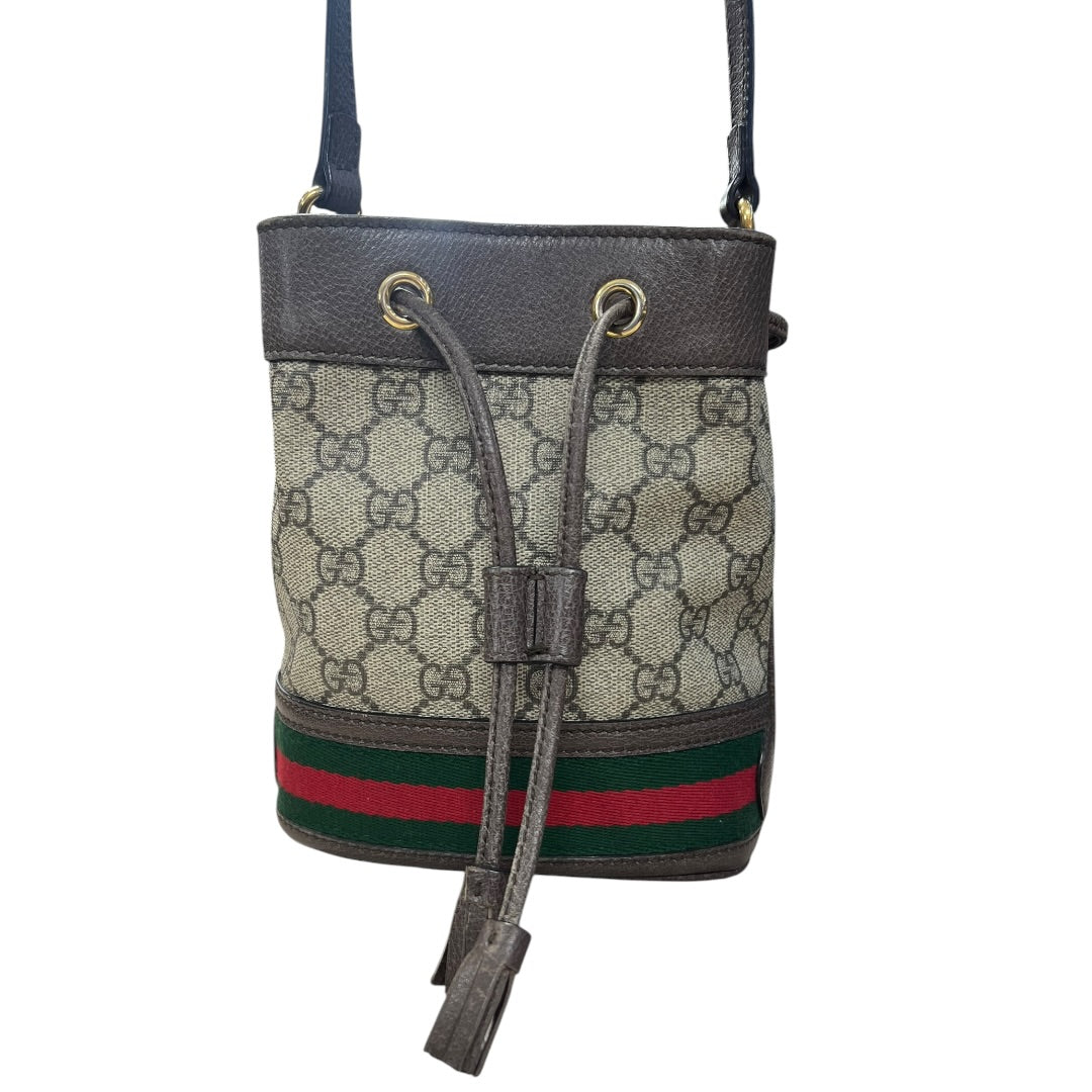 GUCCI Ophidia Mini Bucket Bag GG Supreme Shoulder Bag GU589