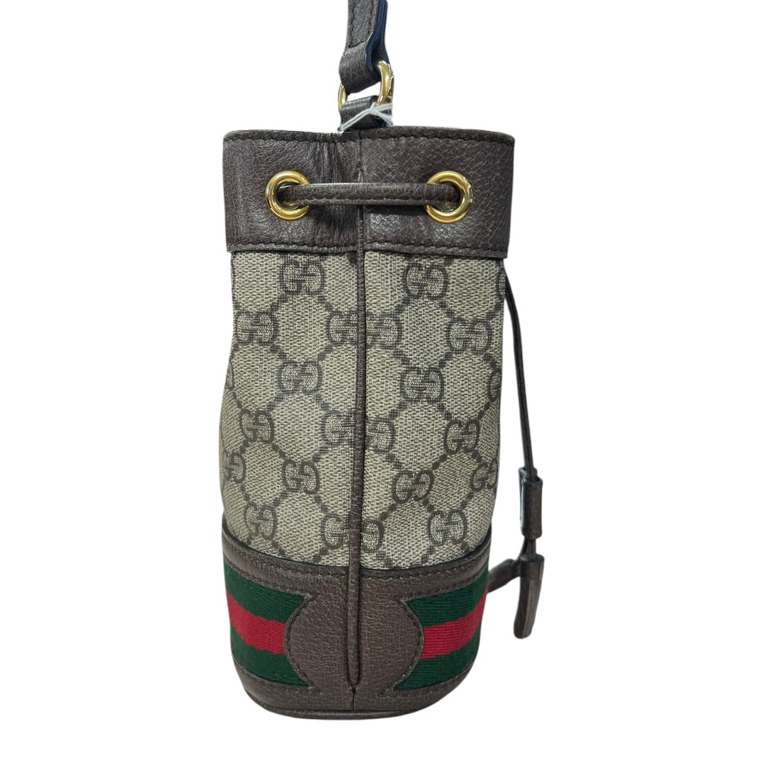 GUCCI Ophidia Mini Bucket Bag GG Supreme Shoulder Bag GU589