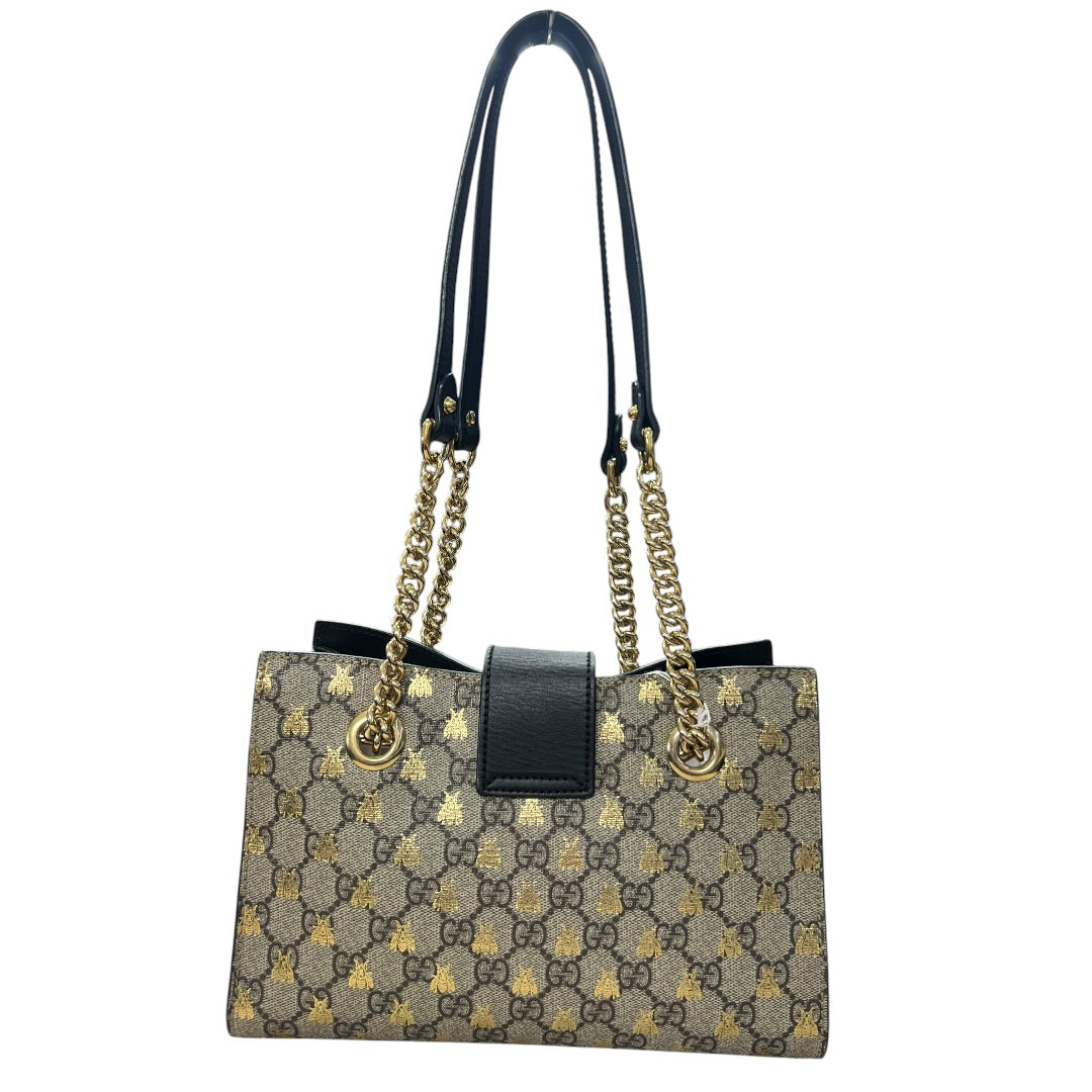GUCCI Padlock Bee GG Supreme Small Chain Shoulder Bag GU590
