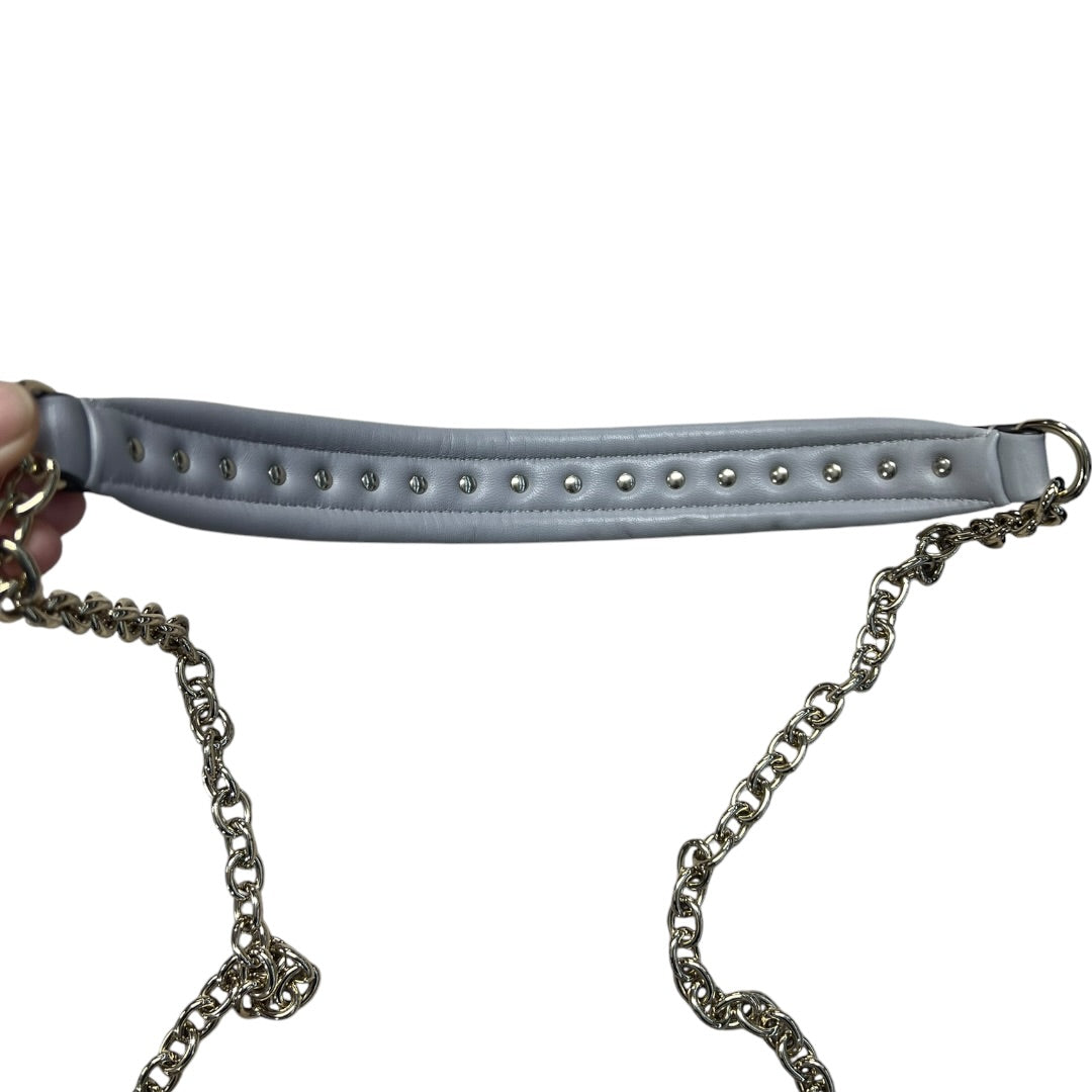 VALENTINO GARAVANI Rockstud Leather Chain Shoulder Bag Gray PR194