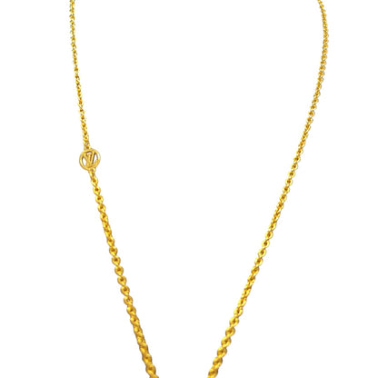 LOUIS VUITTON Essential V Necklace Gold-tone 45cm LO2053