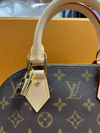 LOUIS VUITTON Monogram Alma BB 2-Way Shoulder Bag Handbag Brown Canvas LO2245
