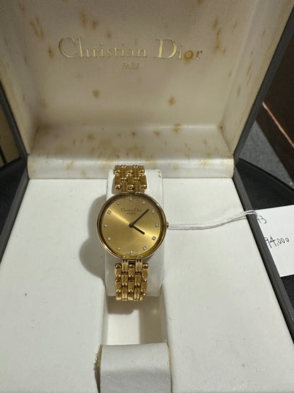 Christian Dior Bagheera D46-155 Gold Dial Gold-Plated 26mm Ladies Watch - ER43