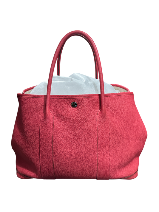 Hermes Garden Party PM 35 Pink All-Leather Tote Bag Square O Stamp - He430